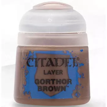 Миниатюра Games Workshop Citadel Layer Paint: Gorthor Brown (12ml)