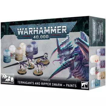 Миниатюра Games Workshop Warhammer 40K: Tyranids - Termagants & Ripper Swarm + Paint Set