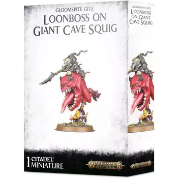 Миниатюра Games Workshop Warhammer Age of Sigmar: Gloomspite Gitz - Loonboss on Giant Cave Squig