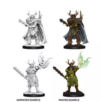 Миниатюра Pathfinder Battles Deep Cuts Unpainted Miniatures: Male Half-Orc Druid