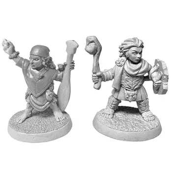 Миниатюра Reaper Bones Dungeon Dwellers: Halfling Druid & River Witch