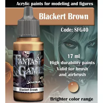 Миниатюра Scale 75 USA Fantasy & Games Paint: Blackert Brown (17ml)