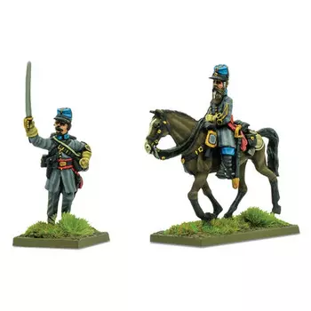 Миниатюра Warlord Games Black Powder: American Civil War - Confederate Officers Advancing A (Mounted & Foot)