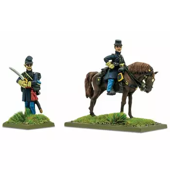 Миниатюра Warlord Games Black Powder: American Civil War - Union Officers A (Mounted & Foot)