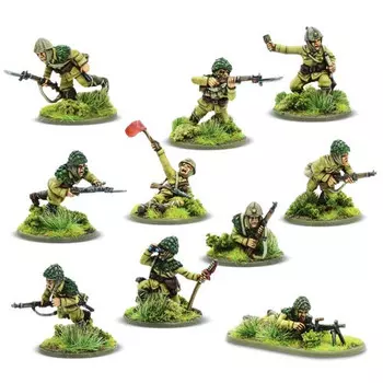 Миниатюра Warlord Games Bolt Action: Japanese Army Teishin Shudan Paratroopers Squad
