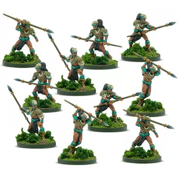 Миниатюра Warlord Games Mythic Americas: Maya - Calakmal Warriors w/ Spears