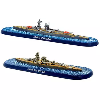 Миниатюра Warlord Games Victory at Sea: Kriegsmarine - Admiral Graf Spee & Admiral Scheer