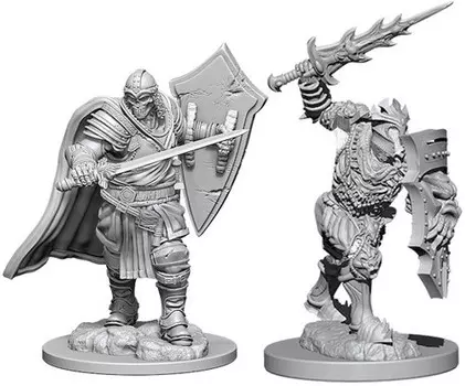 Миниатюра WizKids/NECA D&D Nolzur's Marvelous Unpainted Minis: W6 Death Knight & Helmed Horror