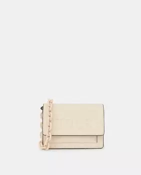 Миниатюрная бежевая сумка через плечо с ручкой-цепочкой Tous, бежевый