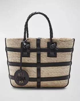 Миниатюрная большая сумка с клеткой Watermill Altuzarra, цвет Natural/Black