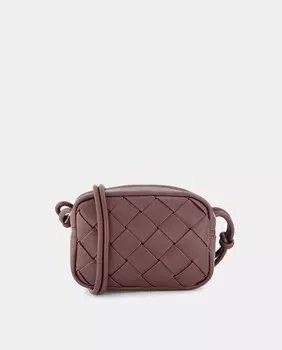 Миниатюрная бордовая сумка через плечо с металлической деталью Tintoretto, бордо