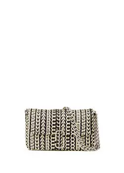 Миниатюрная черно-белая женская сумка через плечо monogram Marc Jacobs