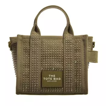 Миниатюрная холщовая сумка с кристаллами в штате Marc Jacobs, зеленый