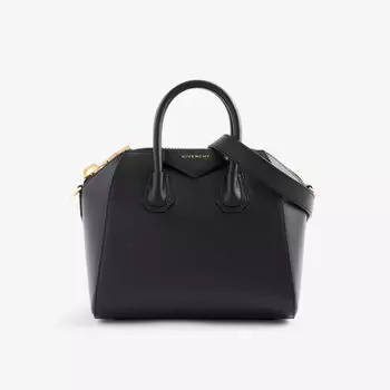 Миниатюрная кожаная сумка Antigona с верхней ручкой Givenchy, черный