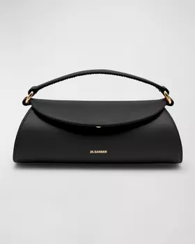 Миниатюрная кожаная сумка Cannolo с ручкой сверху Jil Sander