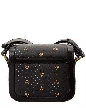 Миниатюрная кожаная сумка через плечо APC Grace, черный