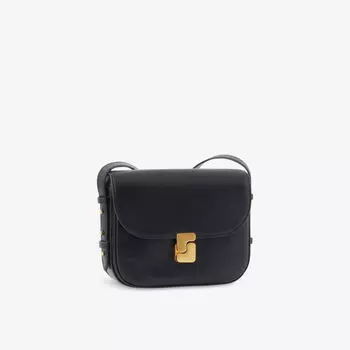 Миниатюрная кожаная сумка через плечо Belissima с фирменной пряжкой Soeur, черный