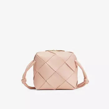 Миниатюрная кожаная сумка через плечо Camera Bottega Veneta, желтый