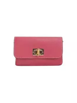 Миниатюрная кожаная сумка через плечо Faina, розовый
