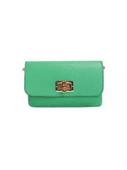 Миниатюрная кожаная сумка через плечо Faina, зеленый
