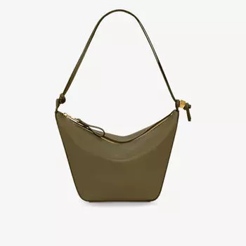 Миниатюрная кожаная сумка через плечо Hammock Hobo Loewe, зеленый