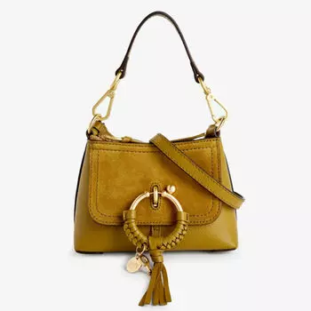 Миниатюрная кожаная сумка через плечо Joan See By Chloe, зеленый