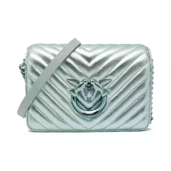 Миниатюрная кожаная сумка через плечо Love Click Pinko, зеленый