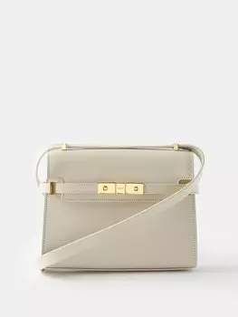 Миниатюрная кожаная сумка через плечо manhattan Saint Laurent, белый