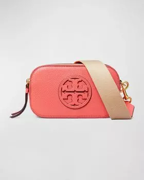 Миниатюрная кожаная сумка через плечо Miller Tory Burch, цвет Coral Crush
