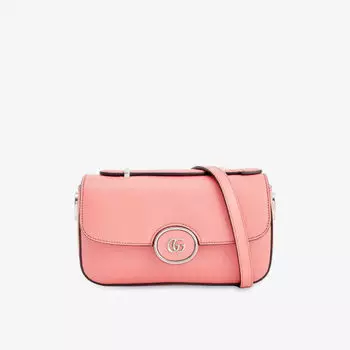 Миниатюрная кожаная сумка через плечо Petite GG Gucci, цвет gorgeus grace
