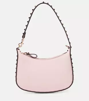 Миниатюрная кожаная сумка через плечо rockstud Valentino Garavani, розовый