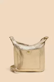 Миниатюрная кожаная сумка через плечо с изображением папоротника White Stuff, желтый