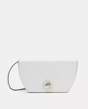 Миниатюрная кожаная сумка через плечо с карманами Furla, белый