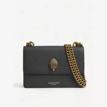 Миниатюрная кожаная сумка через плечо shoreditch Kurt Geiger London, черный
