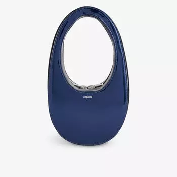 Миниатюрная кожаная сумка через плечо Swipe Coperni, синий