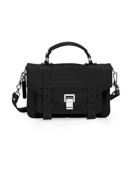 Миниатюрная кожаная сумка для PS1 Proenza Schouler, черный