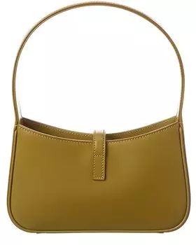Миниатюрная кожаная сумка-хобо Saint Laurent Le 5 7, зеленый