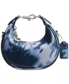 Миниатюрная кожаная сумка Jonie с принтом Tie-Dye Coach, мультиколор