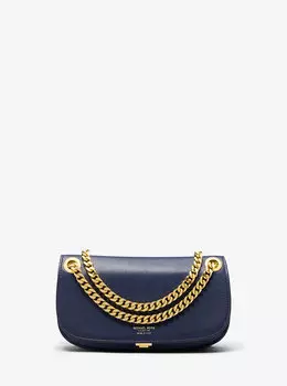 Миниатюрная кожаная сумка-конверт Christie Michael Kors, синий