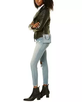 Миниатюрная кожаная сумка-тоут FENDI Sunshine, синий