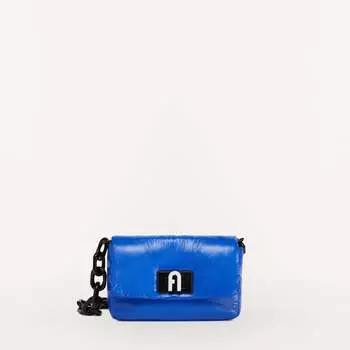 Миниатюрная мягкая сумка через плечо Furla 1927, синий