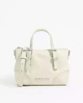 Миниатюрная нейлоновая сумка на плечо для покупок каменно-белого цвета Bimba y Lola, белый