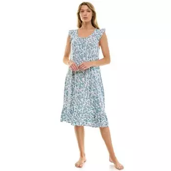 Миниатюрная ночная рубашка-майка Croft & Barrow, цвет light blue peri paisle