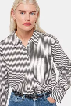 Миниатюрная рубашка свободного кроя в полоску Whistles, черный