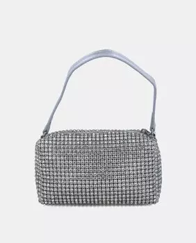Миниатюрная серебристая сумка через плечо для вечеринок с клапаном Menbur, серебро
