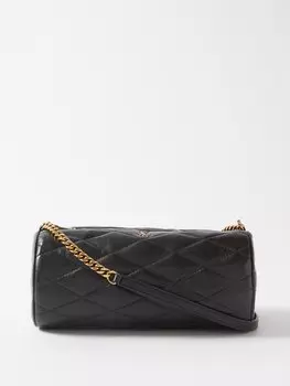 Миниатюрная стеганая кожаная сумка на плечо sade Saint Laurent, черный