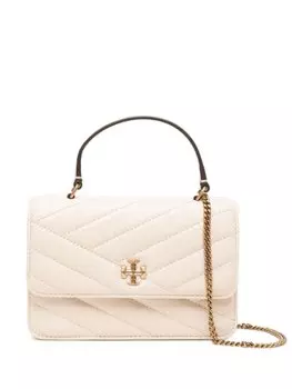 Миниатюрная стеганая сумка через плечо Kira Tory Burch, бежевый