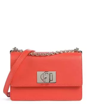 Миниатюрная сумка через плечо 1927 из зернистой яловой кожи. Furla, оранжевый