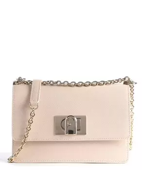 Миниатюрная сумка через плечо 1927 из зернистой яловой кожи. Furla, бежевый