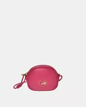 Миниатюрная сумка через плечо цвета фуксии на молнии Love Moschino, фуксия